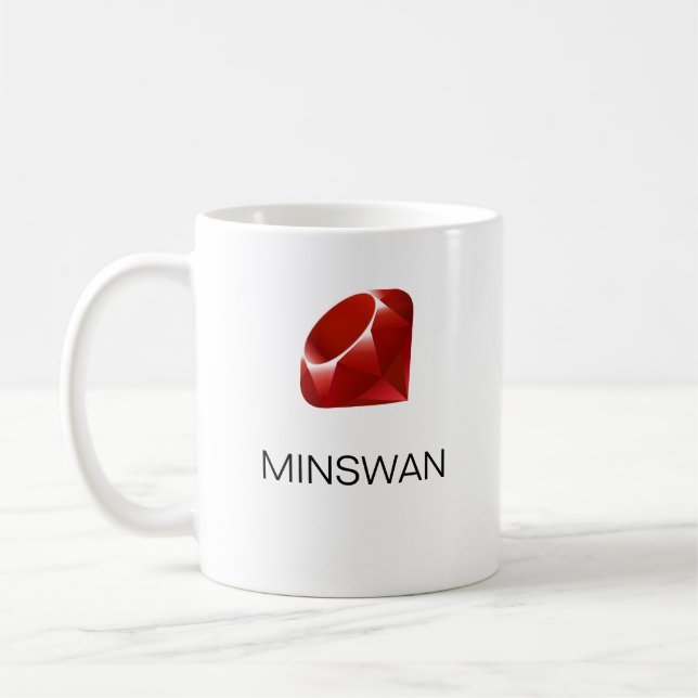 Mug Programmeur rouge MINSWAN (Gauche)