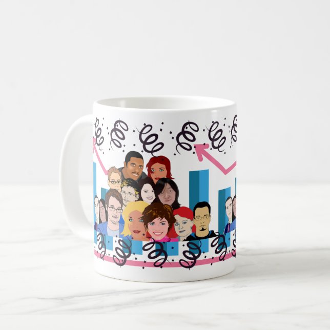 Mug Projets de réussite et de travail d'équipe, et col (Devant gauche)