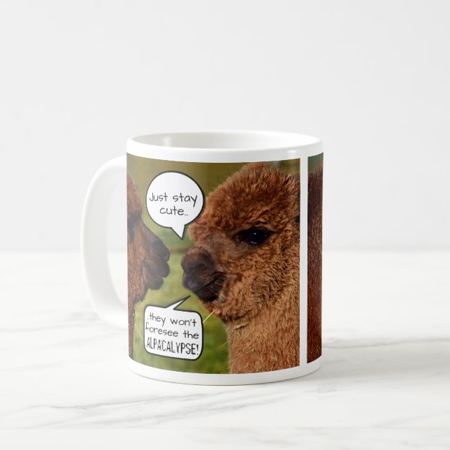Mug Projets drôles d'Alpacalypse d'alpaga (Devant gauche)
