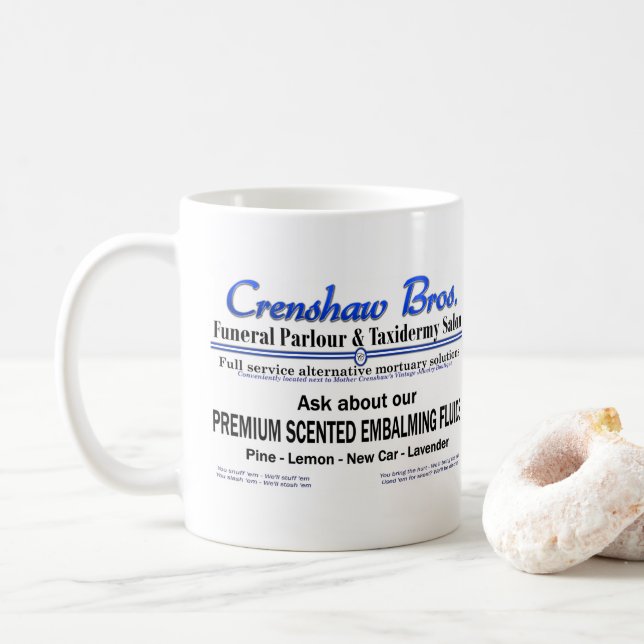 Mug Promo de fluides de Crenshaw Bros parfumés (Avec donut)
