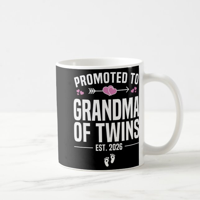 Mug Promoted To Grandma Of Twins 2026 New Grandma Moth (Droite)