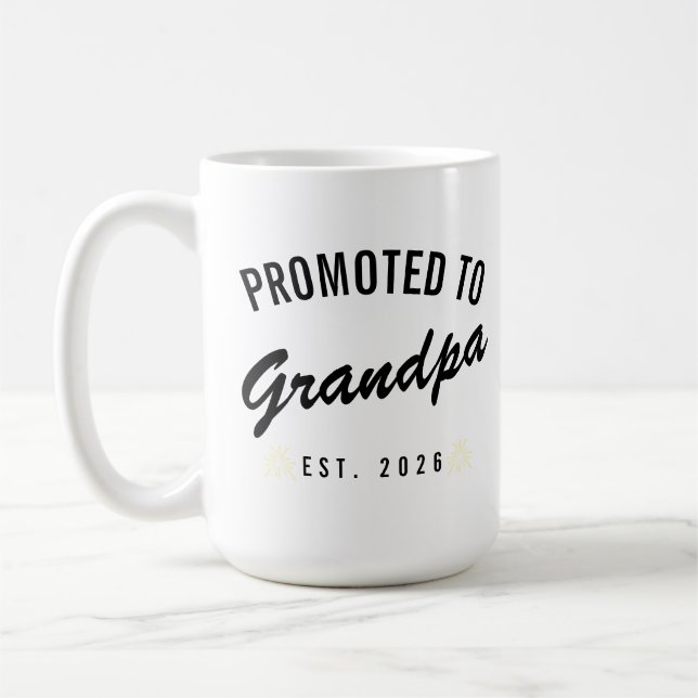 Mug Promoted to Grandpa Est. 2026 (Gauche)