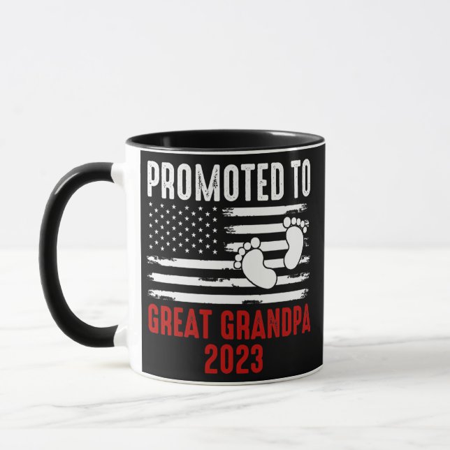Mug Promoted To Great Grandpa 2023 Soon To Be (Gauche)