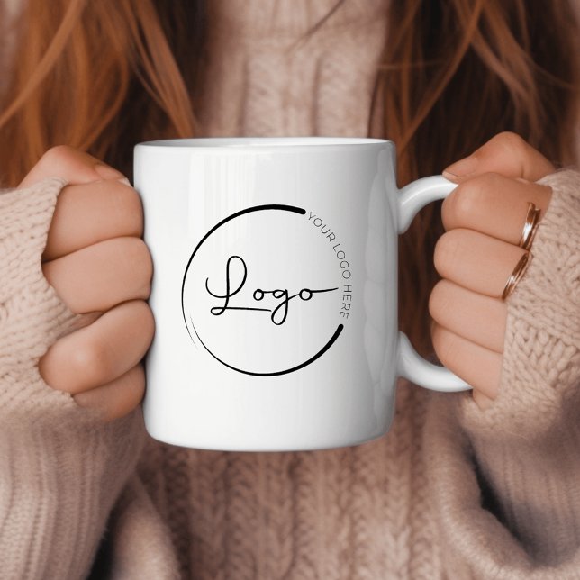 Mug Promotion du logo commercial personnalisé (Créateur téléchargé)