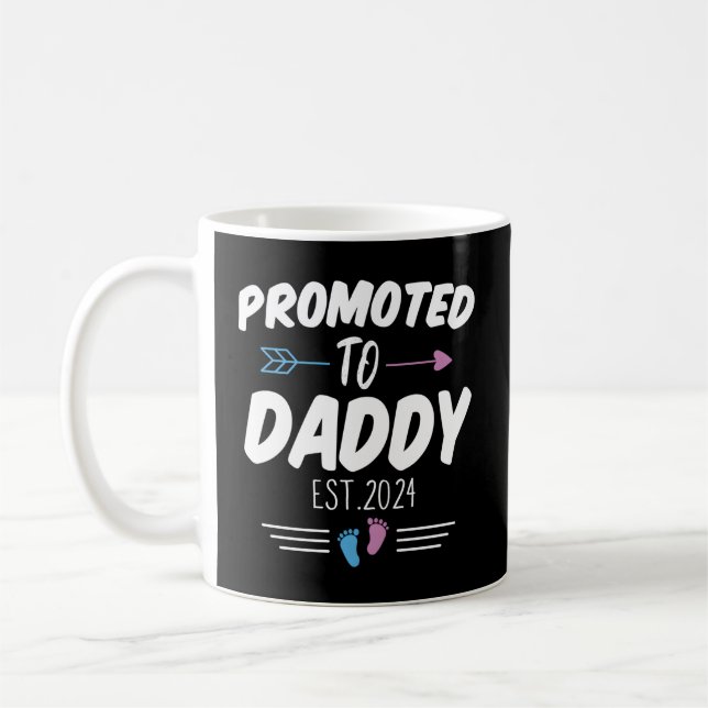 Mug Promu À Daddy Est 2024 Bientôt Être Papa D'Abord (Gauche)