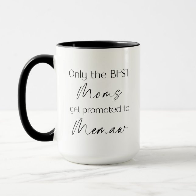 Mug Promu à Memaw | Cadeau grand-mère | Nouveau grand- (Gauche)