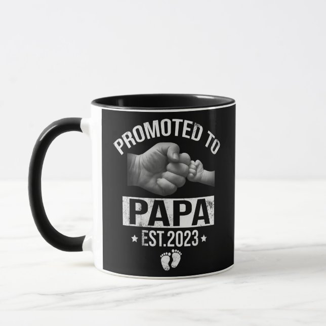 Mug Promu à Papa 2023 Première Fête des pères Nouveau (Gauche)