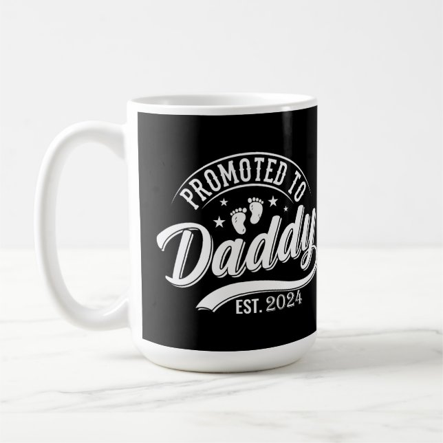 Mug Promu à papa 2024 Drôle pour nouveau papa (Gauche)