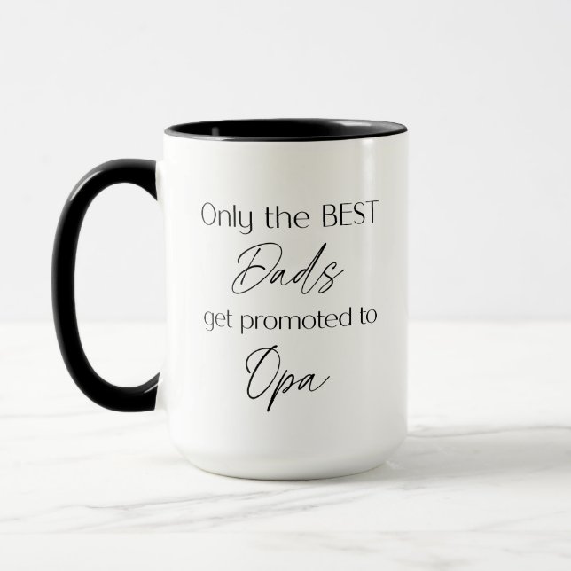 Mug Promu au cadeau de grand-père Opa | Nouveau grand- (Gauche)