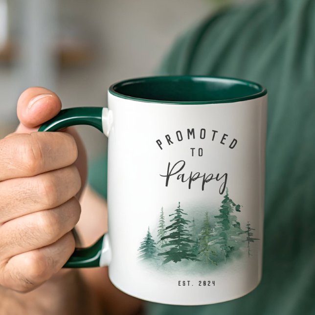 Mug Promu au rang de Papi Année d'Est. (Créateur téléchargé)