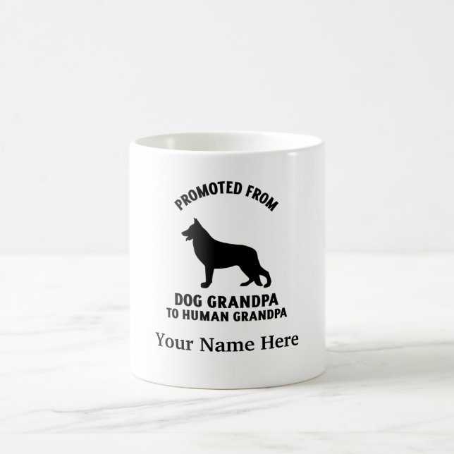 Mug Promu de grand-père chien à grand-père humain (Centre)
