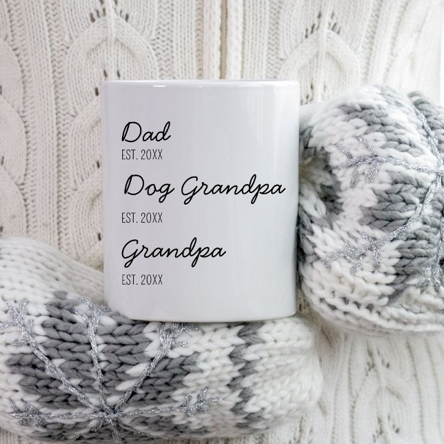 Mug Promu Du Grand-Parent De Chien Au Nouveau Grand-Pè (Créateur téléchargé)