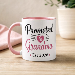 Mug Promue Grand-mère 2026 Cœur Rose