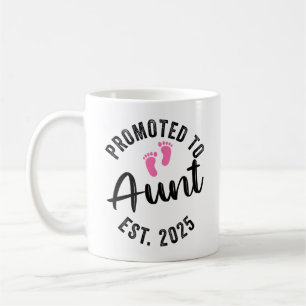 Mug Promue tante 2025 Première fois nouvelle tante 202