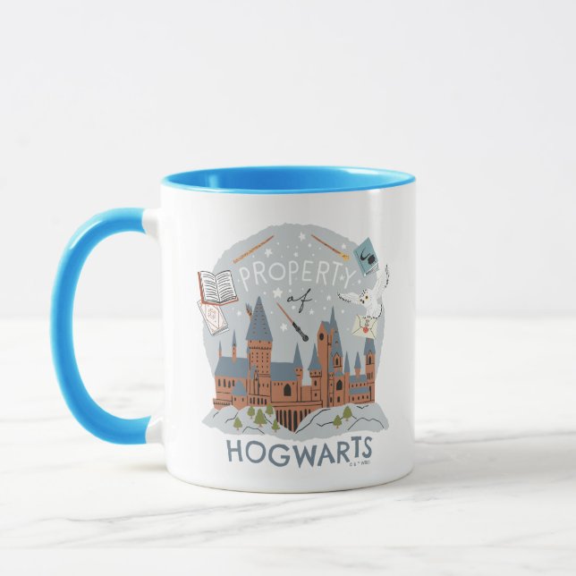 Mug Property of Hogwarts Cartoon Graphic (Gauche)