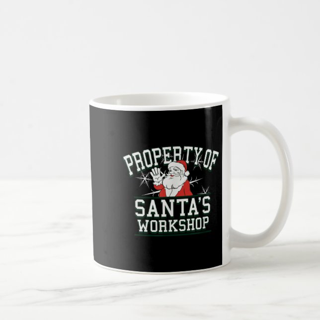 Mug Property Of Santa's Workshop Funny Christmas  (Droite)