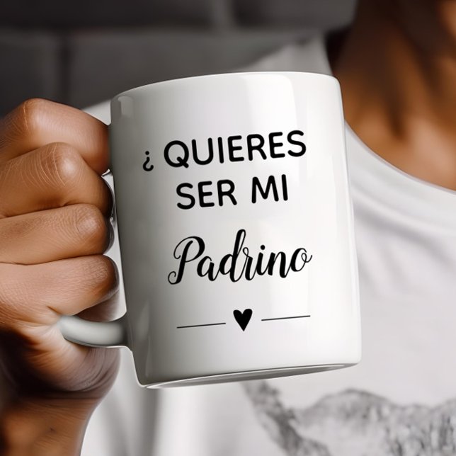 Mug Proposition du parrain Quieres Ser Mi Padrino (Créateur téléchargé)