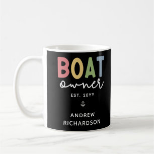 Mug Propriétaire de bateau sur mesure établi Nouveau p