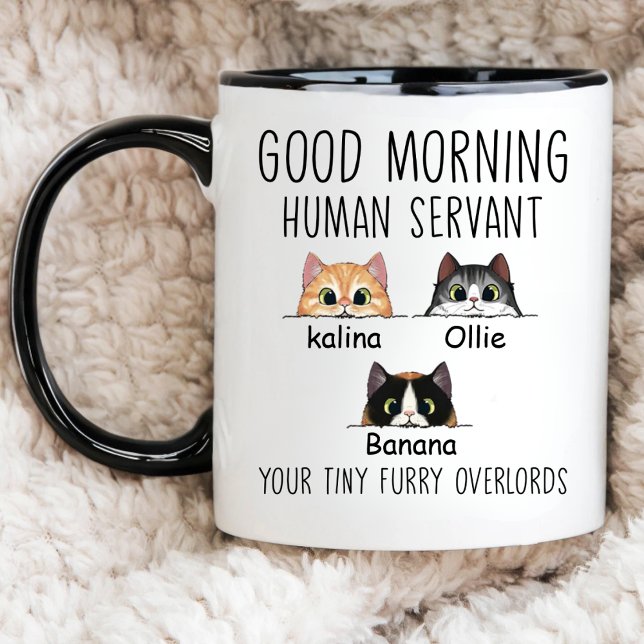 Mug Propriétaire Personnalisé De Chat, Bon Matin Chat  (Créateur téléchargé)