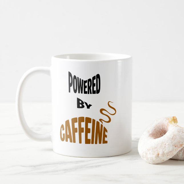 Mug Propulsé par la caféine (Avec donut)