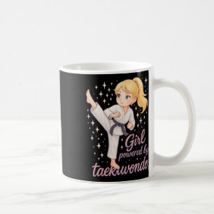 Mug Propulsé par Taekwondo Fille Blonde Ceinture Noire