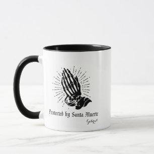 Mug Protégé par Père Noël Muerte Nom personnalisé