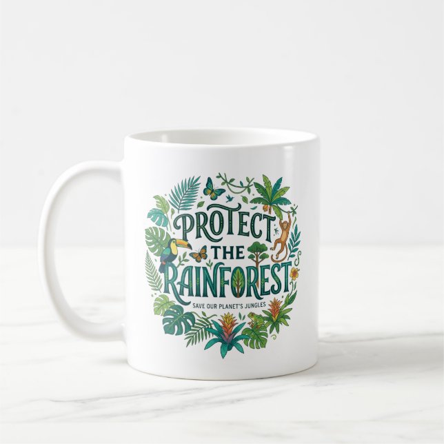 Mug Protéger la forêt tropicale (Gauche)