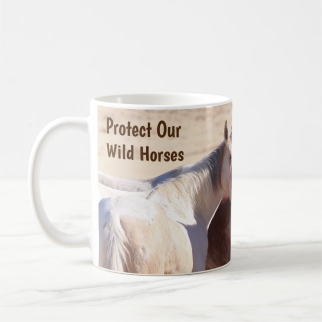 Mug Protéger nos chevaux sauvages quand ils bougent (Gauche)