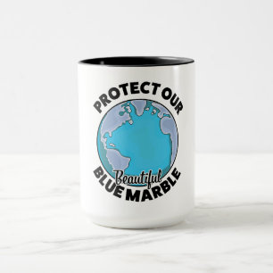 Mug Protégez notre belle Marbre Bleu