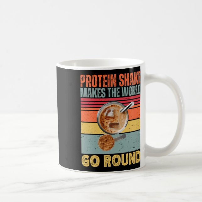 Mug Protein Shake Fait Partir Le Monde Entier Drôle Gy (Droite)