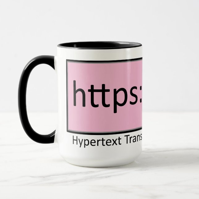 Mug protocole de transfert hypertexte sécurisé https (Gauche)