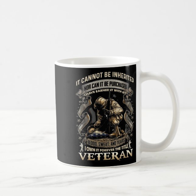 Mug Proud Military Veteran Patriotic American Flag It  (Droite)