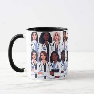 Mug Proud Nurse Mama – Floral Baby Footprint Design