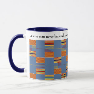 Mug Proverbe africain Denim Blue Kente
