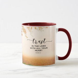 Mug Proverbes 3:5 Faites confiance au Seigneur avec to