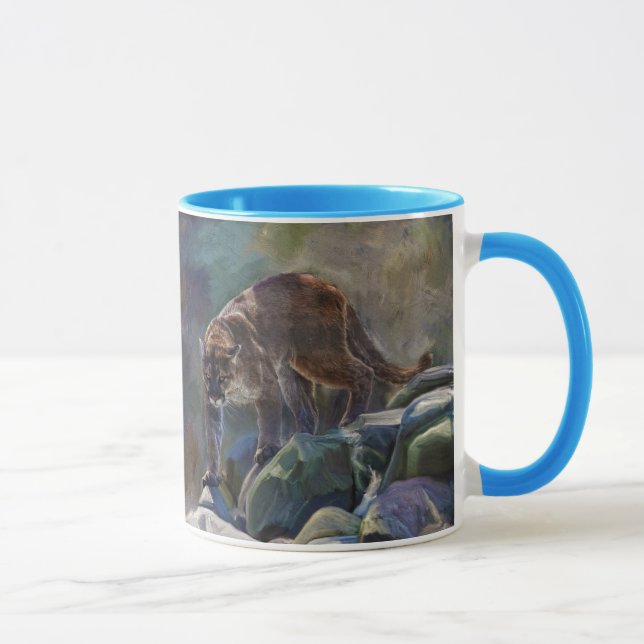 Mug Prowling Cougar Mountain Lion Art Design (Droite)