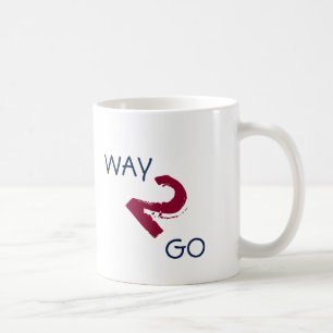Mug Prune de motivation de bleu de WAY2GO