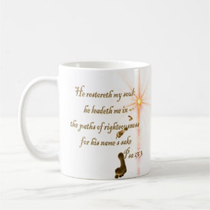 Mug Psa 23.3 Le Seigneur est mon mouton de café shepar