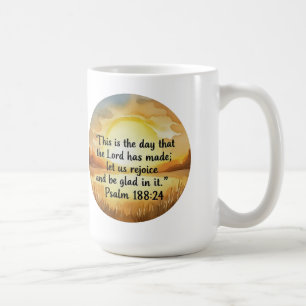 Mug Psaume 118:24 Jour que le Seigneur a fait, prière