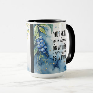 Mug Psaume 119:105 Verset de la Bible chrétienne sur i