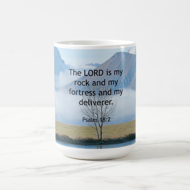 Mug Psaume 18:2 Verse de la Bible (Centre)