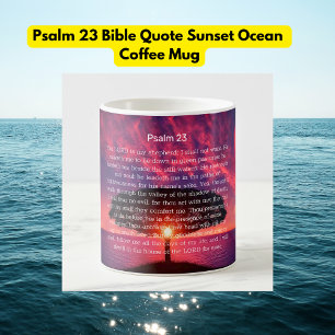 Mug Psaume 23 Citation biblique Coucher de soleil Océa