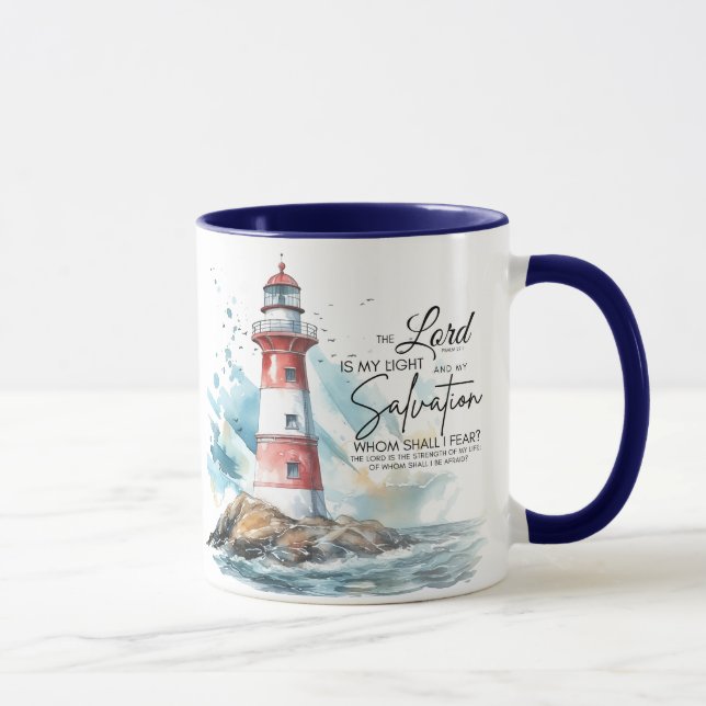Mug Psaume 27:1 La Bible Éternel est ma Lumière et mon (Droite)