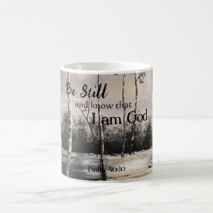 Mug Psaume 46:10 Be Still and Know Bible Verse Nature