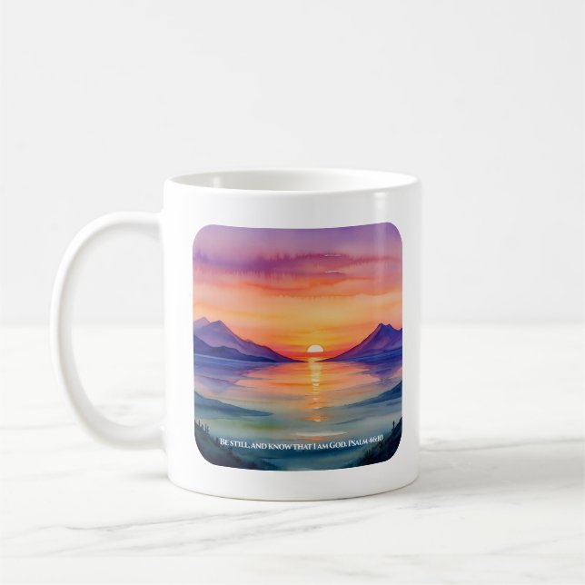 Mug Psaume 46:10 Restez tranquille, et sachez que je s (Gauche)
