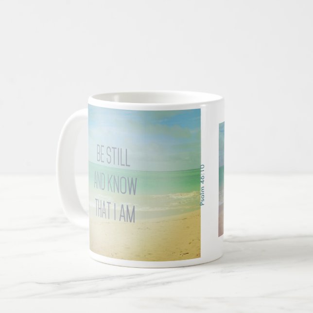 Mug Psaume 46:10 | Soyez Toujours Et Sachez Que Je Sui (Devant gauche)