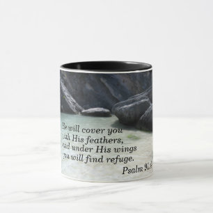 Mug Psaume 91:4 Il vous couvrira de ses plumes
