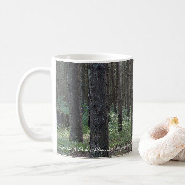 Mug Psaumes 96:12 Inspirational (Avec donut)