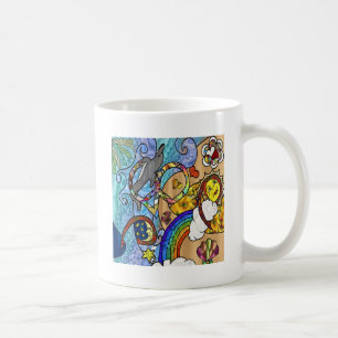 Mug Psychédélique des années 60 rétro à la plage Vêtem