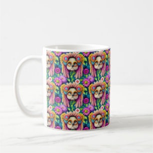 Mug Psychédélique Hippie Chiot Super Douche Rideau